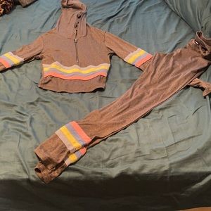 Multicolor Fitted Track Suit Set